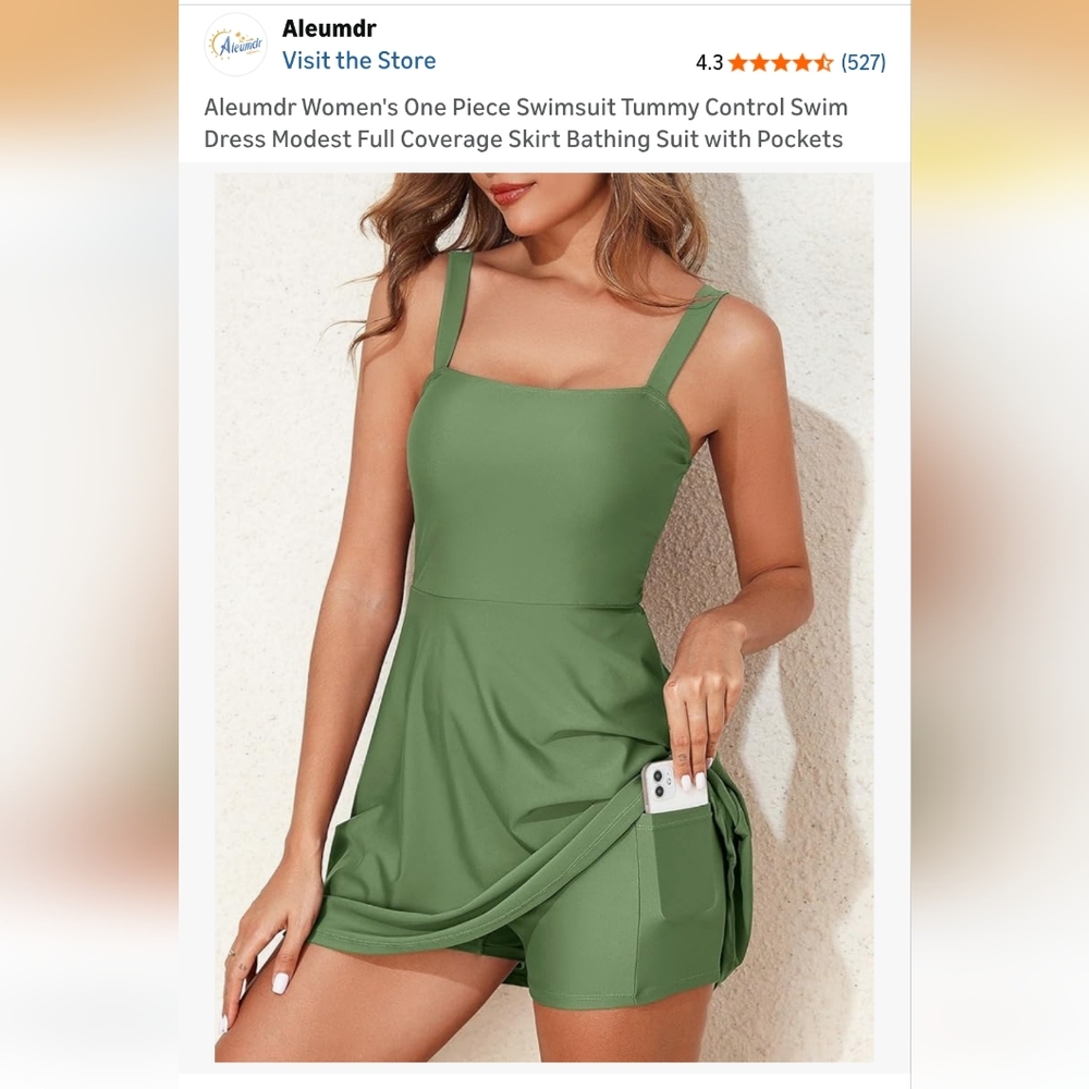Green Swim Dress